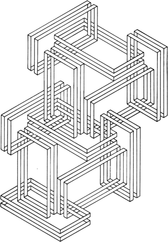 Optical Illusion 24 Coloring Page